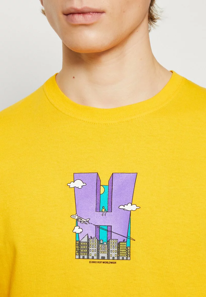 HUF CITY TEE - T-Shirt Print - Gold 6 HUF CITY TEE - T-Shirt Print - Gold – Bild 6