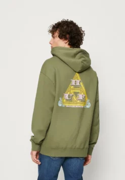 HUF PAID IN FULL HOODIE UNISEX - Sweatshirt - Olive