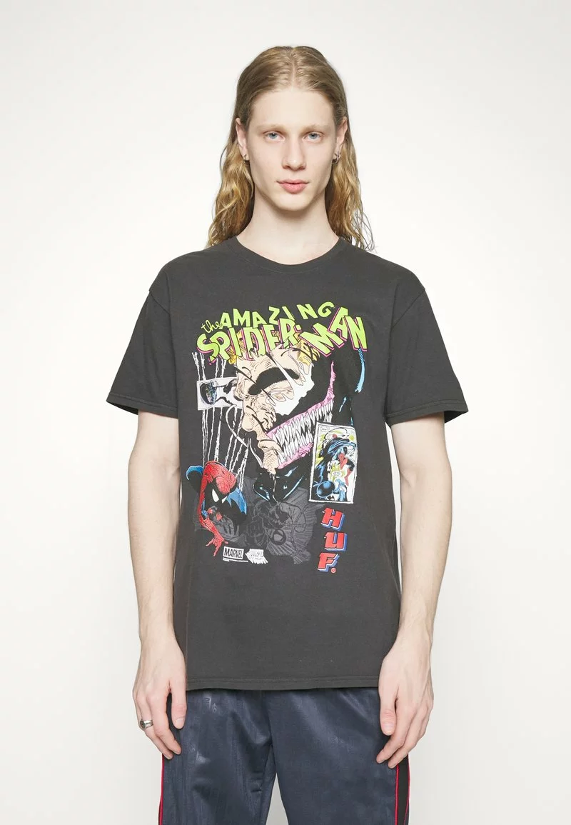 HUF BROCK WASHED TEE - T-Shirt Print - Washed Black 3 HUF BROCK WASHED TEE - T-Shirt Print - Washed Black – Bild 3