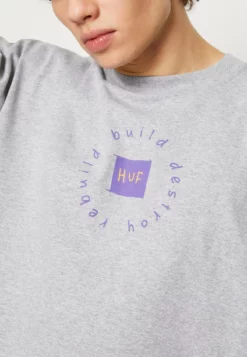 HUF REBUILD TEE UNISEX - Langarmshirt - Heather Grey -Huf Geschäft f1b848367d8e429ebf88b481b49a1005