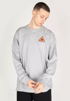 Huf Geschäft -Huf Geschäft huf longsleeves brick lurk athleticgrey rueckenansicht 0384653
