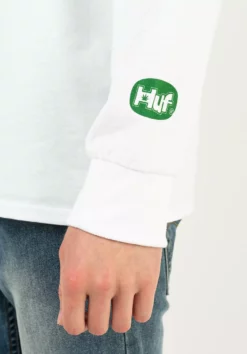 HUF Day In The Life 5 HUF Day In The Life -Huf Geschäft huf longsleeves day in the life white closeup1 0384131