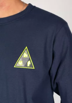 HUF High Adventure -Huf Geschäft huf longsleeves high adventure navy closeup1 0384594