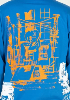 HUF James Jarvis 5 HUF James Jarvis -Huf Geschäft huf longsleeves james jarvis royal closeup1 0384210