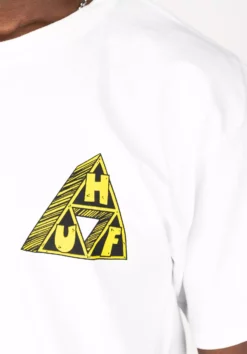 HUF Saturday Morning TT -Huf Geschäft huf t shirts saturday morning tt white closeup1 0325665