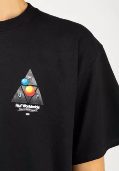 HUF Video Format Triple Triangle 5 HUF Video Format Triple Triangle -Huf Geschäft huf t shirts video format triple triangle black closeup1 0324195